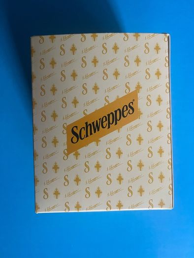 Schweppes branded whiskey glasses