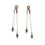 Snake Serpent Drop Gold Earrings Image 3