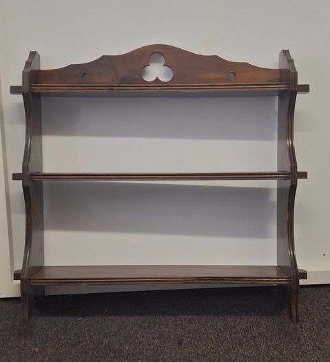 Mahogany wall shelving unit
