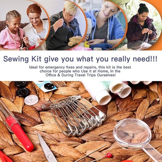 NEW SALE | Sewing Kit with Case Portable Sewing Supplies for Home Traveler, Adults, Beginner, Emergency, Kids Contains Thread, Scissors, Needles, Measure