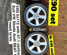 Various 15" 16" 17" 18" inch 5x112 with 57.1 c/b VAG Audi VW Volkswagen Single Alloy Spare Wheel & Sets @ OCG