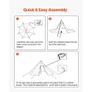 Hot Tent for 4 Persons, Camping Tipi Hot Tents with Stove Jack & Inner Tent, Portable Winter Camping Tents with Snow Skirt, Easy Setup Image 2