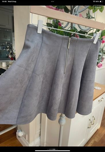skirt grey suede effect skirt my Haily band size small 10/12