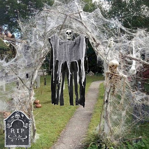 Halloween Spider Web Decoration, 100g Stretchable Cobwebs with 30 Realistic Fake Spiders - Perfect for Indoor/Outdoor, Garden, Garage & Haunted House Parties - Create a Chilling Atmosphere