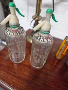 pair of twaites soda water siphons