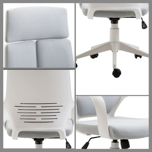 Ergonomic Office Chair Breathable Mesh Fabric 360 Swivel Computer Home with Wheels, Grey