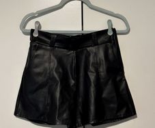 Faux leather shorts