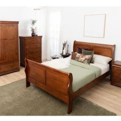 super king wooden bed