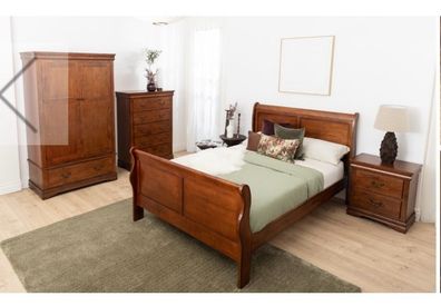 super king wooden bed