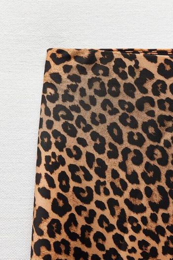 Satin Animal Print Maxi Skirt New