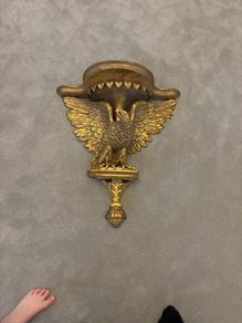 Gold painter wooden pedestal