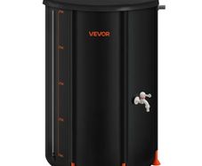 250L Collapsible Rain Barrel | Portable Rainwater Collection Tank | Garden Water Storage with Spigot & Overflow