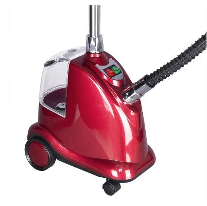 BRAND NEW Steam straightener with brush and clothes hanger, height adjustable