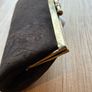 Vintage Suede Leather Clutch Bag Image 6