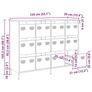 Sideboard White 135x39x103.5 cm Cold-rolled Steel Image 4