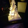 Light-up wooden Christmas tree and reindeer ornament Image 2