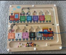 Kids toy train design magnetic colour counting and sorting game