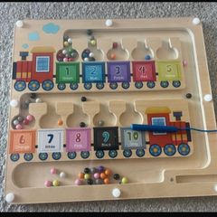 Kids toy train design magnetic colour counting and sorting game