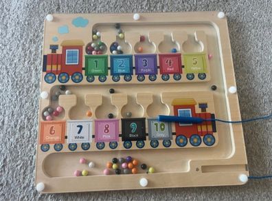 Kids toy train design magnetic colour counting and sorting game