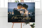 Personalised custom printed photo with text Wedding Sign Modern Wedding Sign wedding Names Sign Printed Sign