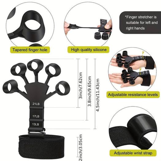 Grip Strength Trainer Kit with Finger Exerciser, Hand Grip Strengthener, Hand Extension Exerciser