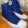 Boys Converse All Star Chuck Taylor II Lunarlon Blue Hi Top Trainers UK3.5 EU36 Image 2