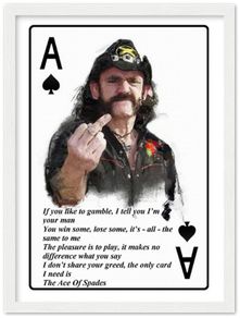 Lemmy Kilmister Ace Of Spades Lyric Poster Print Framed