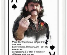 Lemmy Kilmister Ace Of Spades Lyric Poster Print Framed