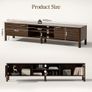180cm Wooden TV Stand Cabinet with Storage and Adjustable Shelves Walnut Image 2