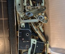 Door handles with locks and keys