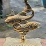Brass fish candle stick Image 2