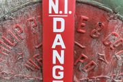 small enamel sign