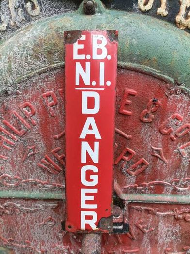 small enamel sign
