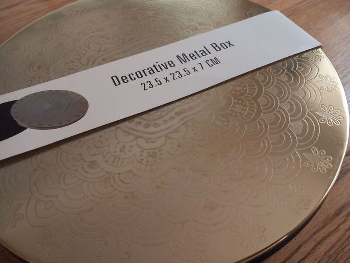 Brand New Large Round Decorative Metal Box
