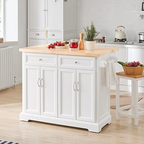 Kitchen Island Cabinet with stainless steel or wooden frame
