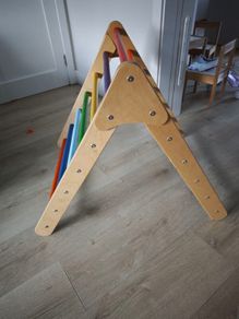 wooden piklar triangle and slide