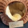 Large pet bed / carrier, 2 in 1, wicker+ sheepskin Image 3