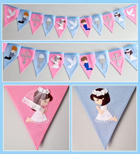 Beautiful Personalised Communion Bunting