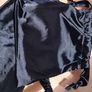 Navy Satin eye mask in Drawstring bag.  2 available Brand New in Plastic bag Image 3