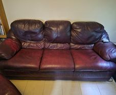 3 seater sofa & one armchair - has some wear and tear - FREE TO TAKE AWAY