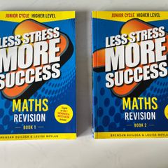 Less Stress More Success - Maths Revision Books 1 and 2 - Junior Cycle - Higher Level