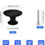 NEW SALE | 15PCS Black Drawer Knobs 30mm, Cabinet Door Knobs Black Solid Kitchen Cupboard Round Door Handles Image 5