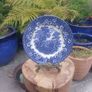 Lovely Vintage Blue and White 7.75 Inch Luncheon Plate By English Ironstone Tableware in a Lovely Cottagecore Style Idyllic Rural Scene Pattern Image 2