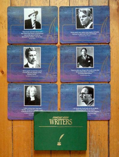 Famous Irish Writers. Box of six placemats