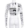 Long Sleeve Newspaper Pattern Top Image 4