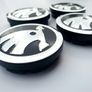 1set (4caps) Black Chrome logo SKODA Octavia Superb Fabia Yeti wheel center cap 5JA601151A 56mm caps Image 5