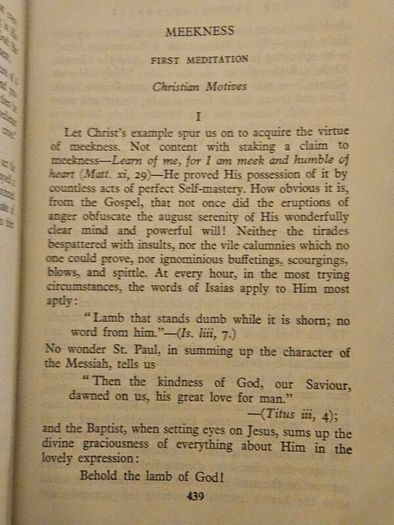The Priest At Prayer. By E. Escribano. C. M. 1958 Leather Covered Hardback In Poor Condition.  See Photos For Same.