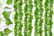 168 Ft-24 Pack Artificial Ivy Leaf Garland Plants Vine Hanging Wedding Garland English Ivy Home Kitchen Garden Office Wedding Wall Decor