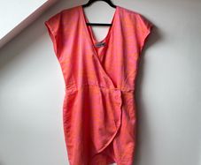 Numph Silk Blend Mini Wrap Dress