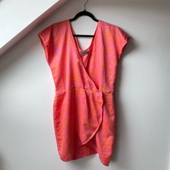 Numph Silk Blend Mini Wrap Dress